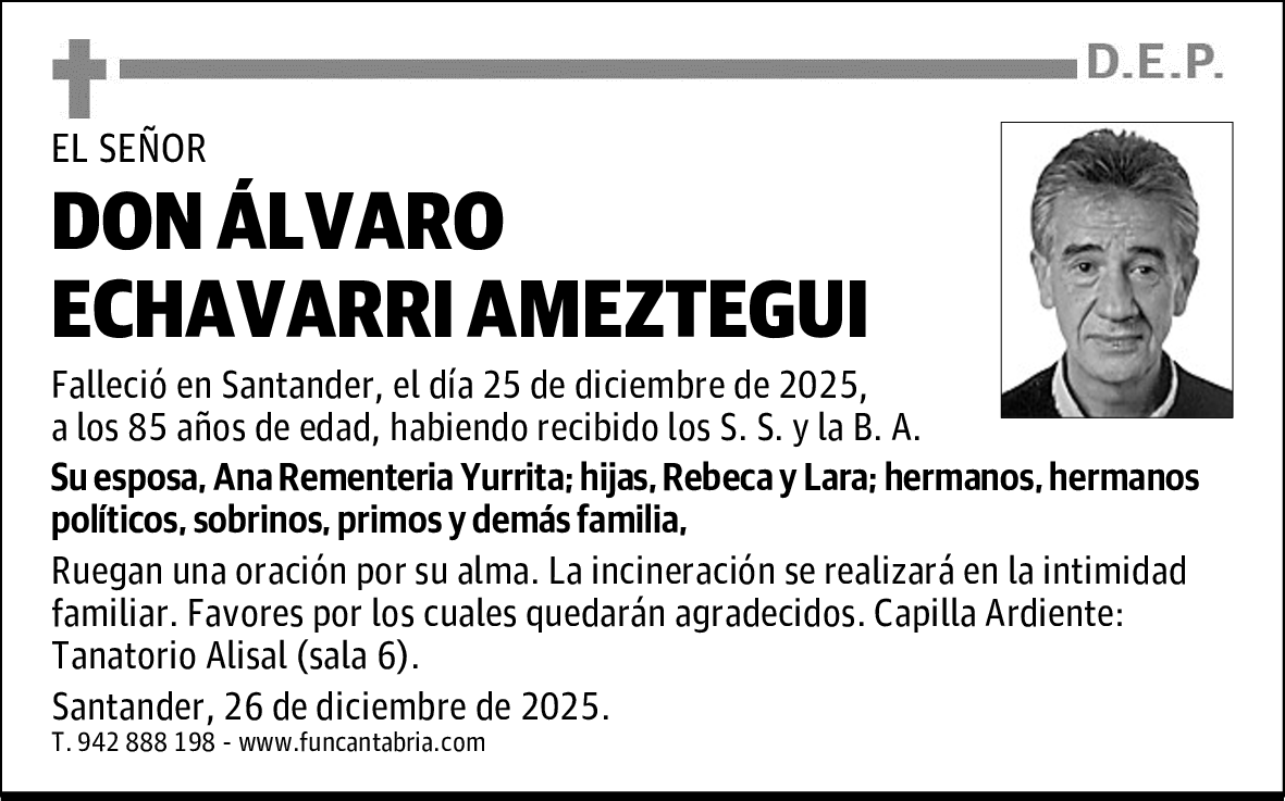 DON ÁLVARO ECHAVARRI AMEZTEGUI
