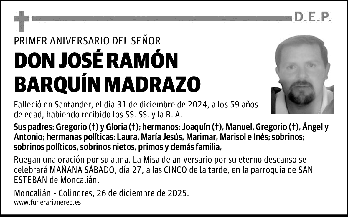 DON JOSÉ RAMÓN BARQUÍN MADRAZO