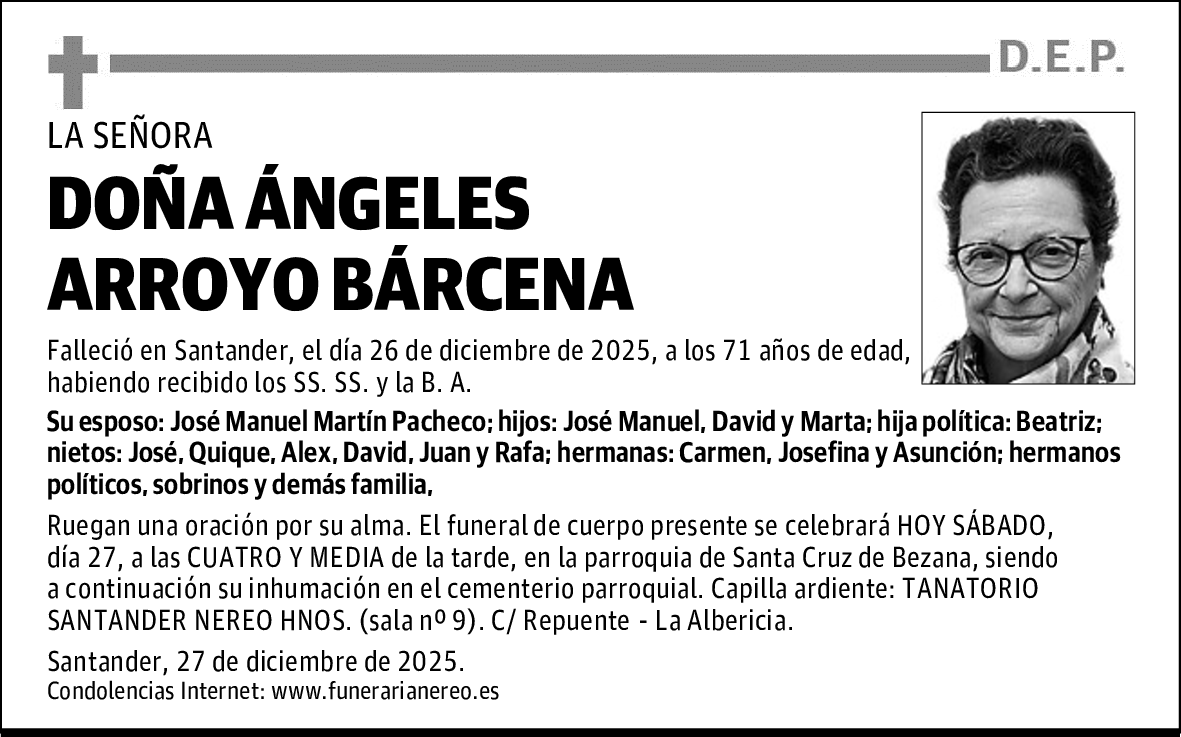 DOÑA ÁNGELES ARROYO BÁRCENA
