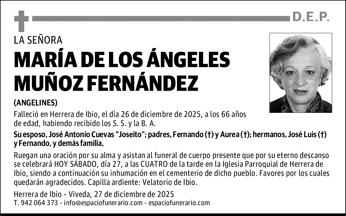 MARÍA DE LOS ÁNGELES MUÑOZ FERNÁNDEZ