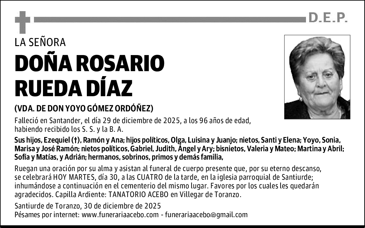 DOÑA ROSARIO RUEDA DÍAZ
