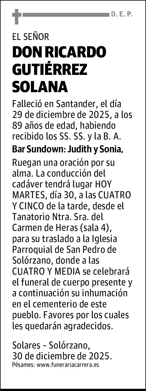 DON RICARDO GUTIÉRREZ SOLANA