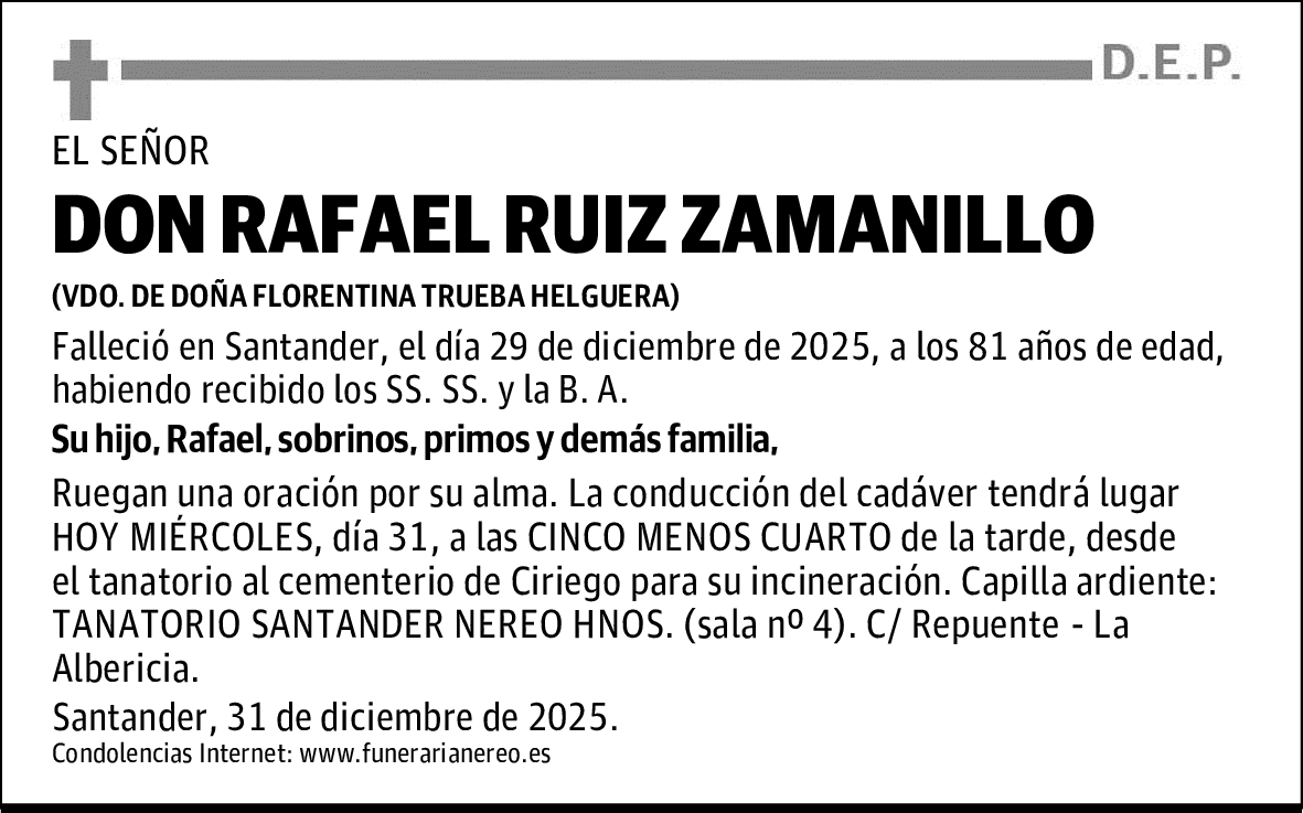 DON RAFAEL RUIZ ZAMANILLO