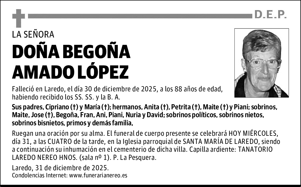 DOÑA BEGOÑA AMADO LÓPEZ