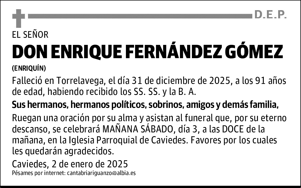DON ENRIQUE FERNÁNDEZ GÓMEZ