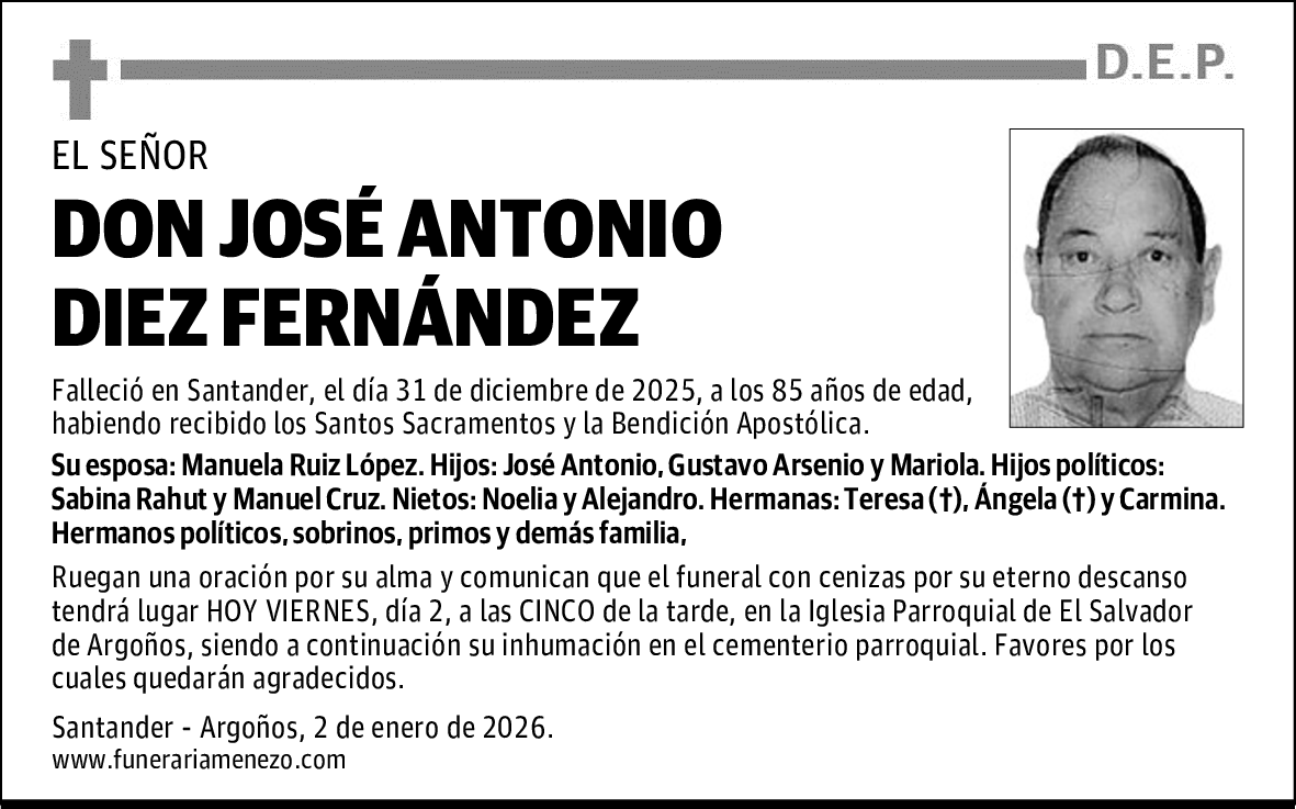 DON JOSÉ ANTONIO DIEZ FERNÁNDEZ