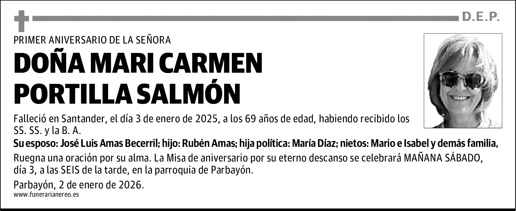 DOÑA MARI CARMEN PORTILLA SALMÓN