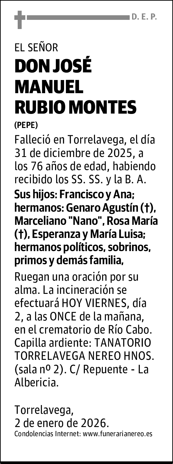 DON JOSÉ MANUEL RUBIO MONTES