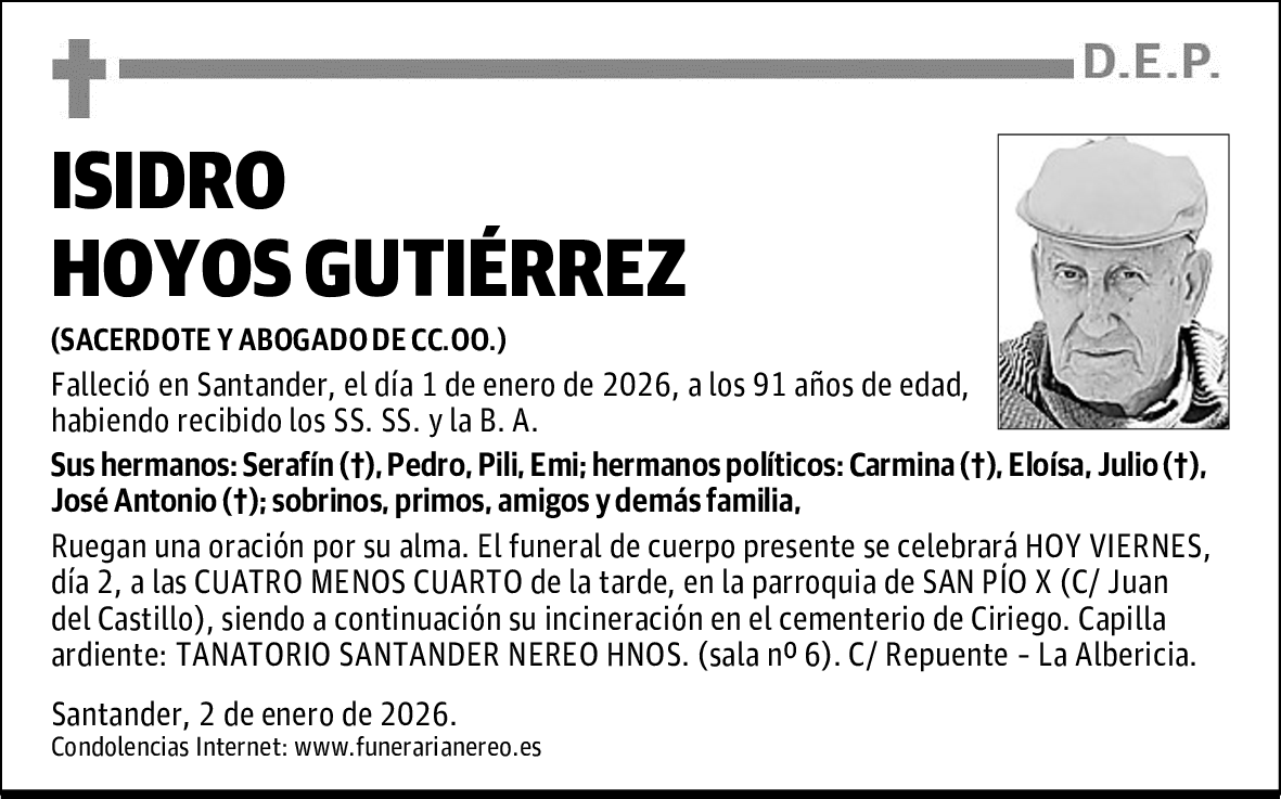 ISIDRO HOYOS GUTIÉRREZ