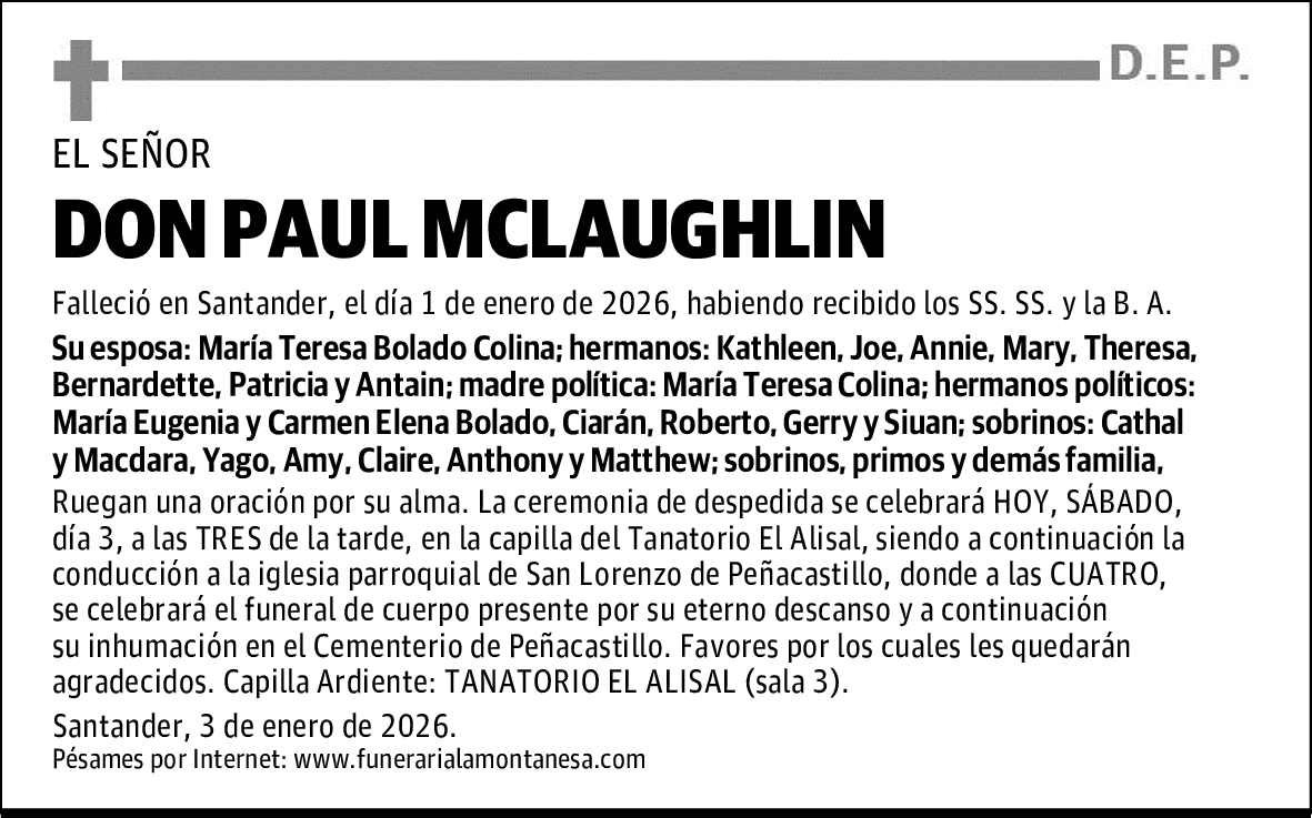 DON PAUL MCLAUGHLIN