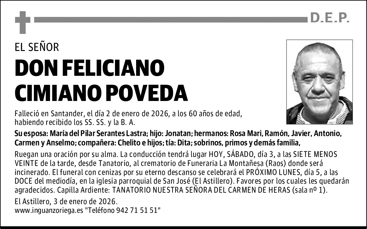 DON FELICIANO CIMIANO POVEDA