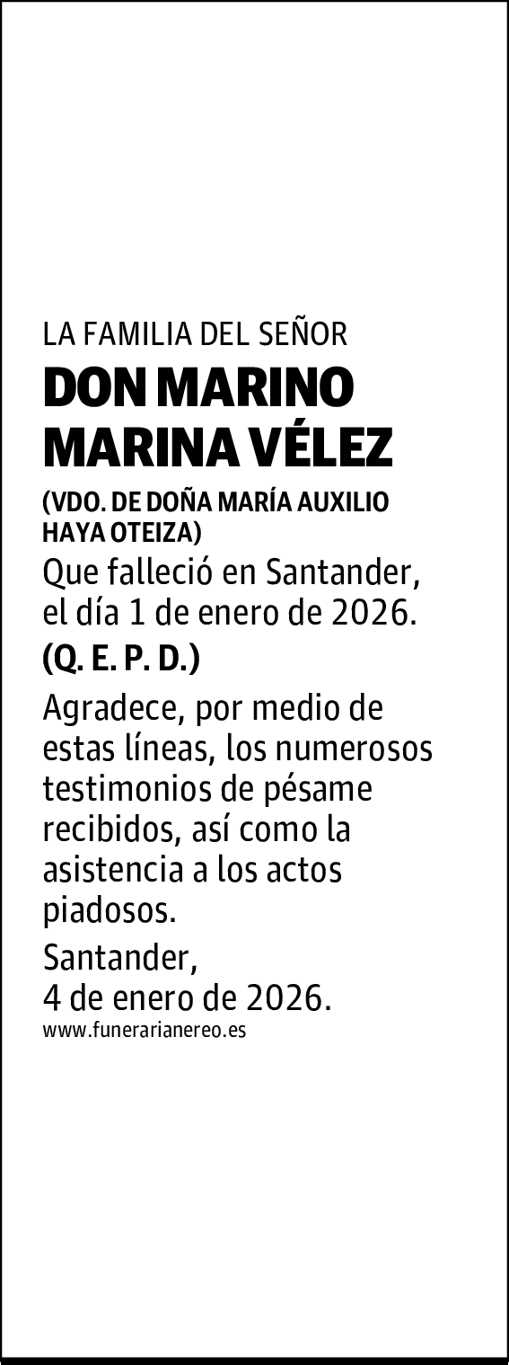 DON MARINO MARINA VÉLEZ