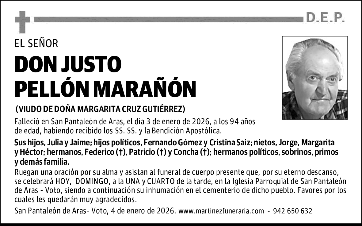 DON JUSTO PELLÓN MARAÑÓN