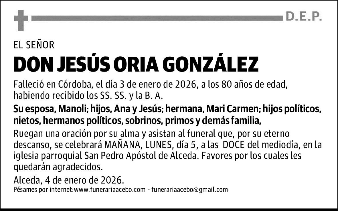 DON JESÚS ORIA GONZÁLEZ