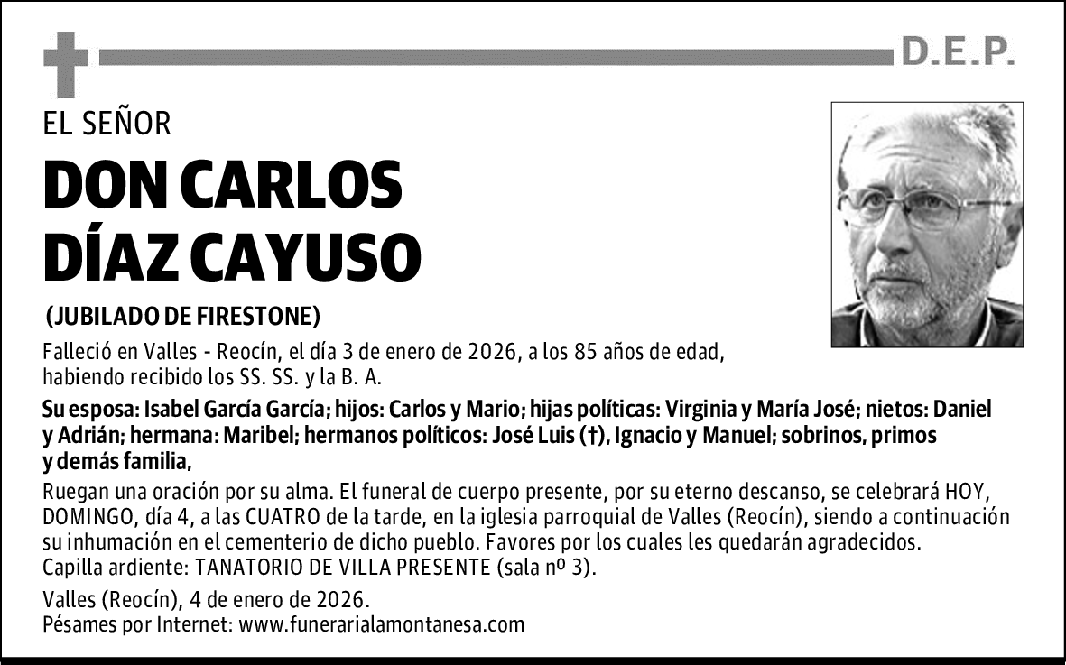 DON CARLOS DÍAZ CAYUSO