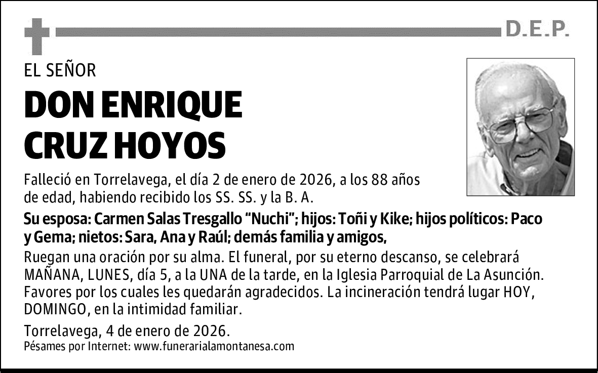 DON ENRIQUE CRUZ HOYOS