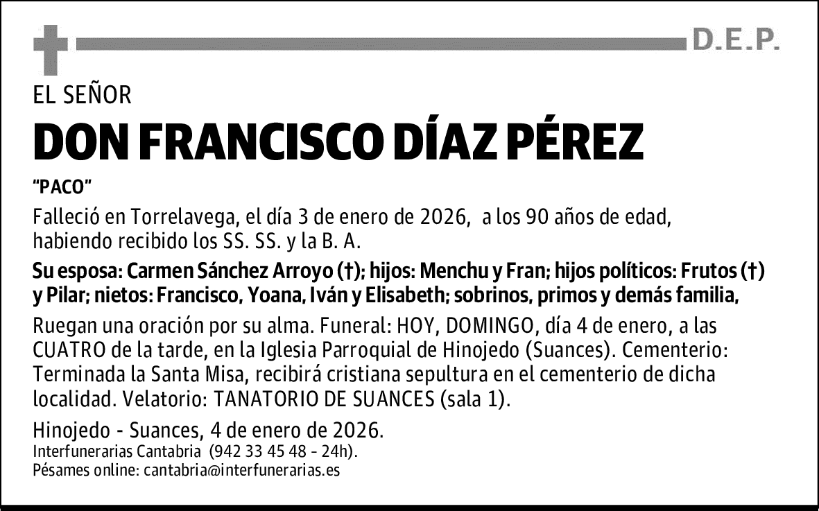 DON FRANCISCO DÍAZ PÉREZ