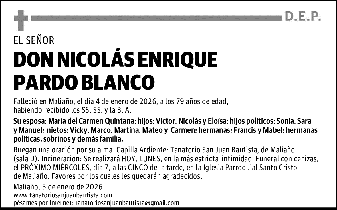 DON NICOLÁS ENRIQUE PARDO BLANCO