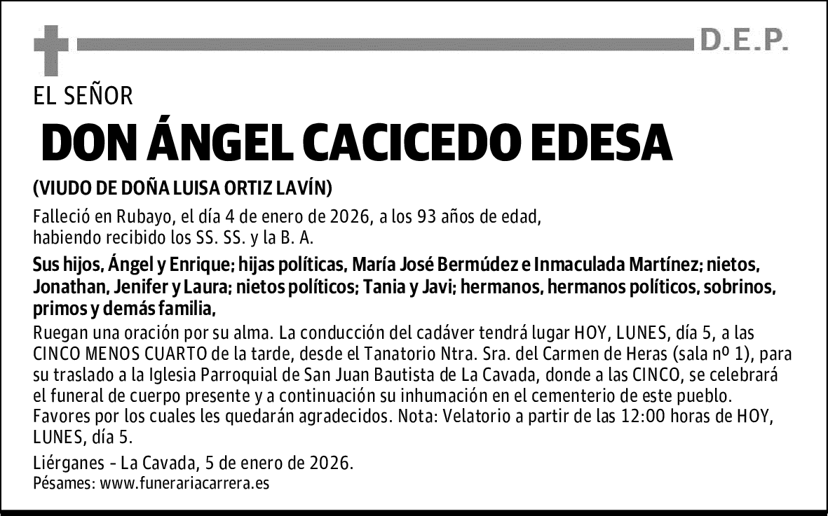 DON ÁNGEL CACICEDO EDESA