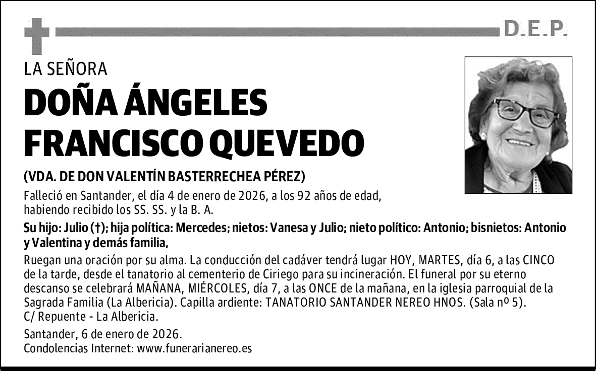 DOÑA ÁNGELES FRANCISCO QUEVEDO