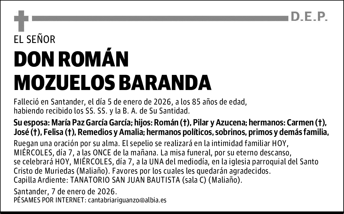DON ROMÁN MOZUELOS BARANDA