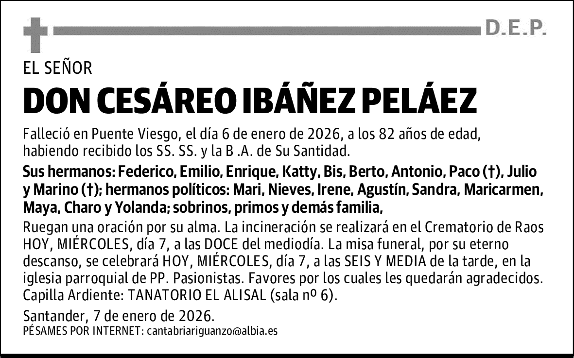 DON CESÁREO IBÁÑEZ PELÁEZ