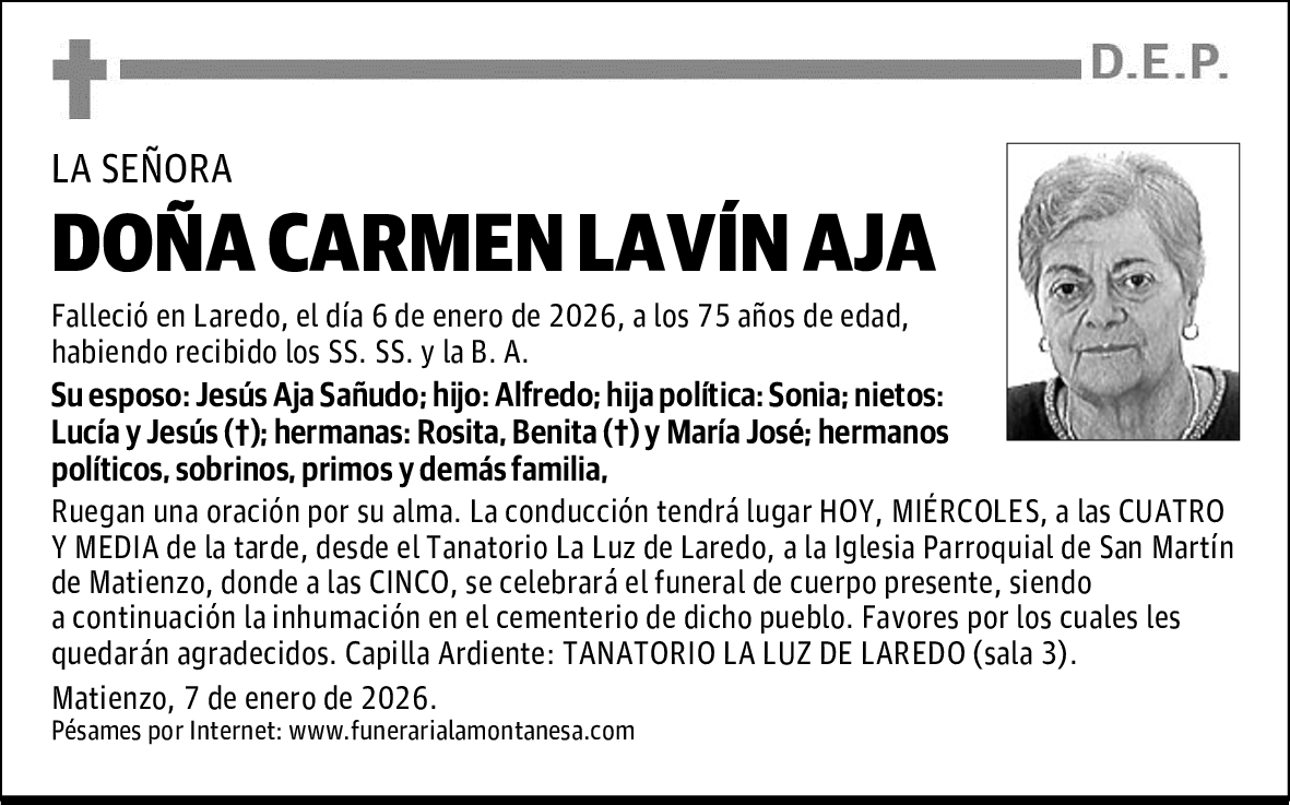 DOÑA CARMEN LAVÍN AJA