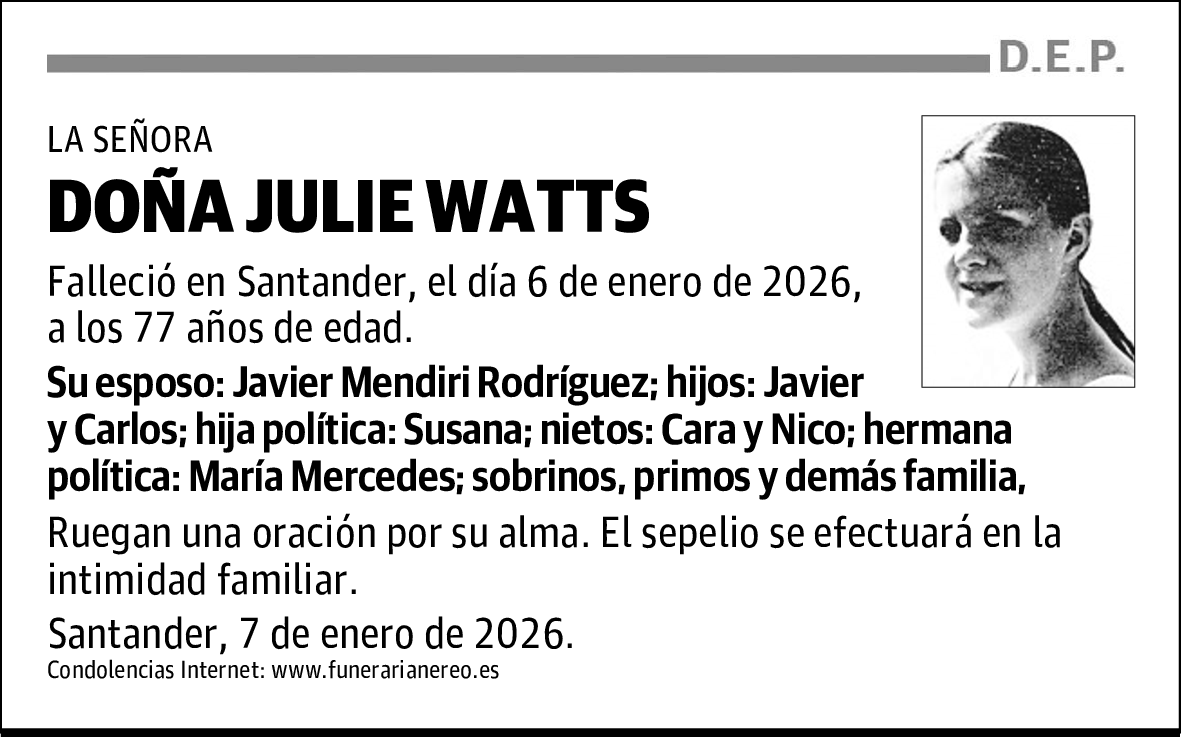 DOÑA JULIE WATTS
