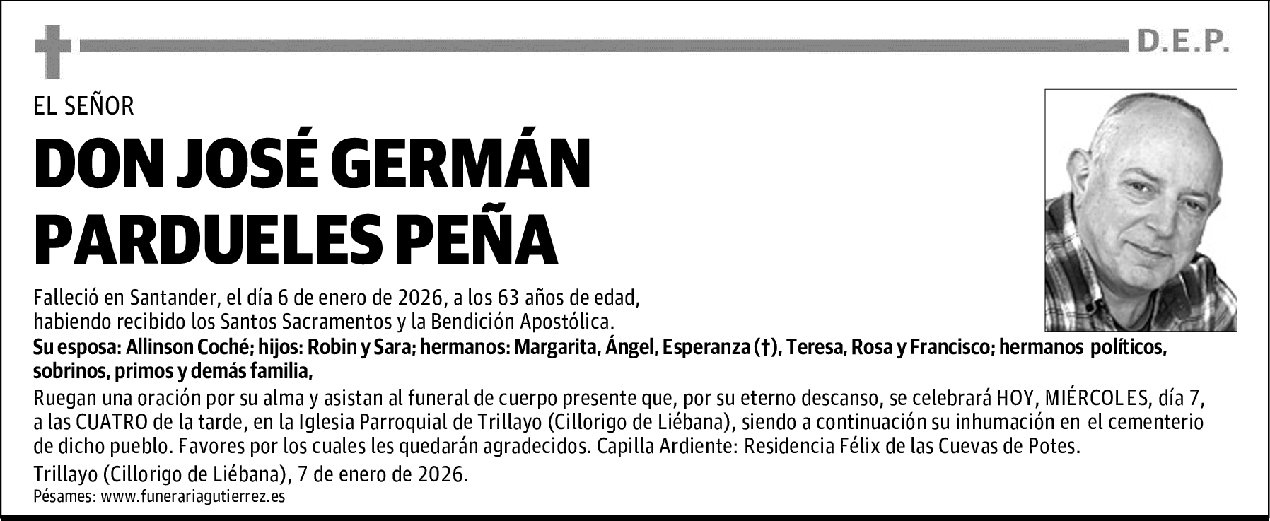 DON JOSÉ GERMÁN PARDUELES PEÑA