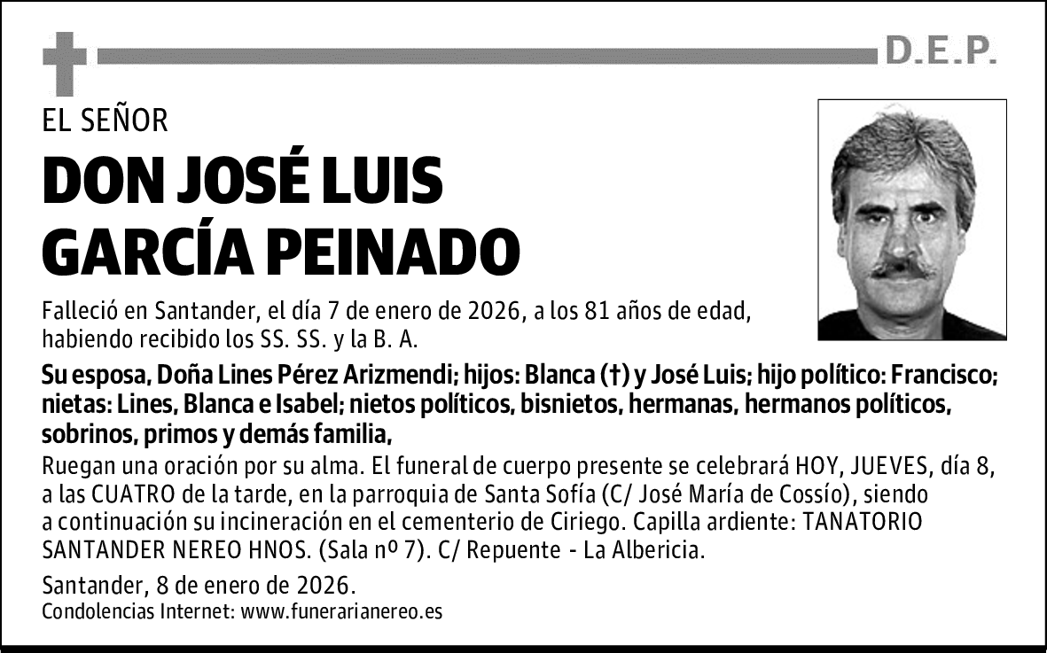 DON JOSÉ LUIS GARCÍA PEINADO