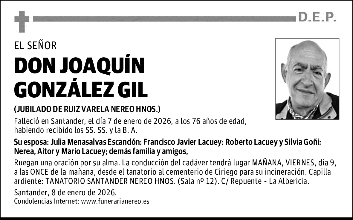 DON JOAQUÍN GONZÁLEZ GIL