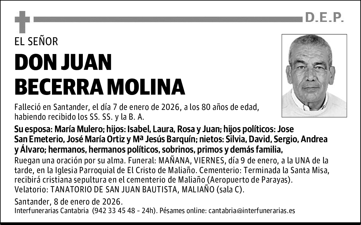 DON JUAN BECERRA MOLINA