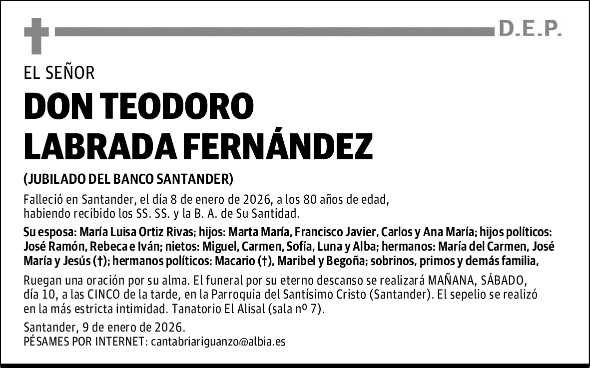 DON TEODORO LABRADA FERNÁNDEZ