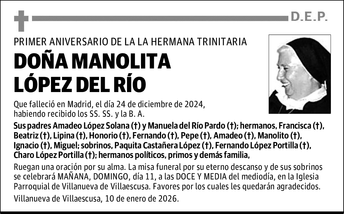 DOÑA MANOLITA LÓPEZ DEL RÍO