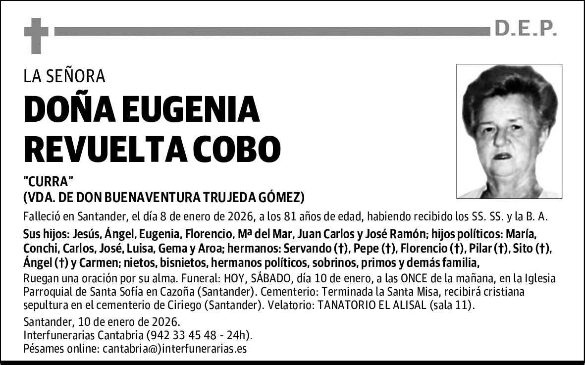 DOÑA EUGENIA REVUELTA COBO