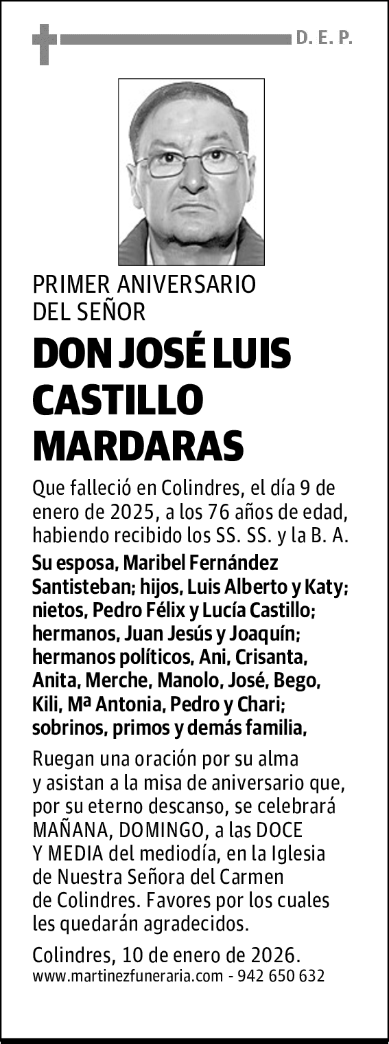 DON JOSÉ LUIS CASTILLO MARDARAS
