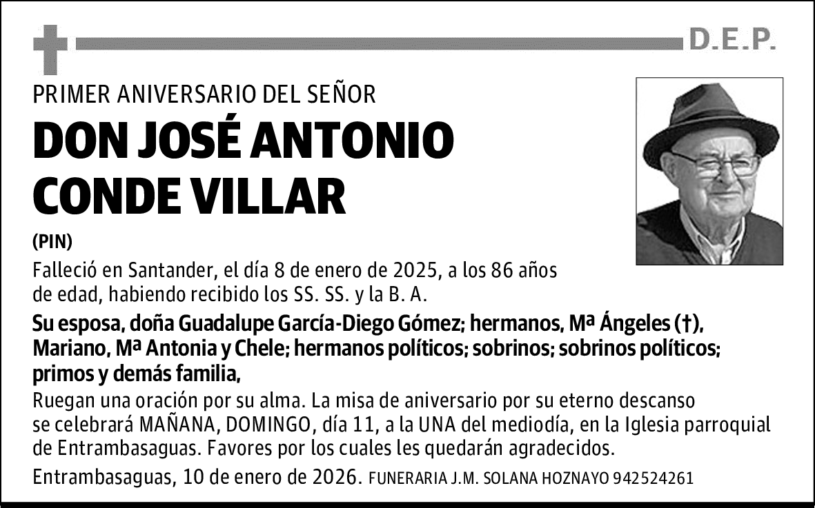 DON JOSÉ ANTONIO CONDE VILLAR