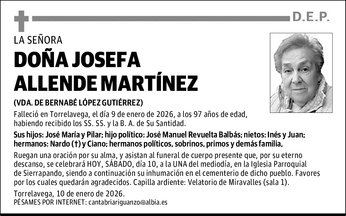 DOÑA JOSEFA ALLENDE MARTÍNEZ