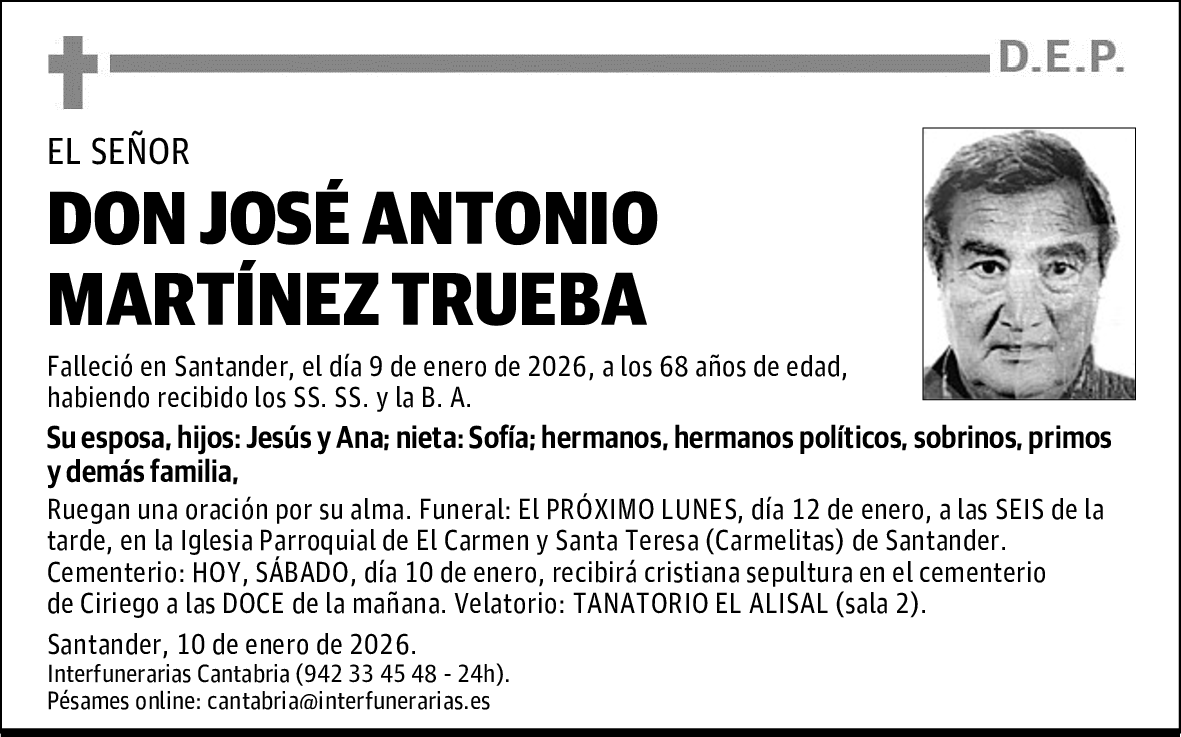 DON JOSÉ ANTONIO MARTÍNEZ TRUEBA