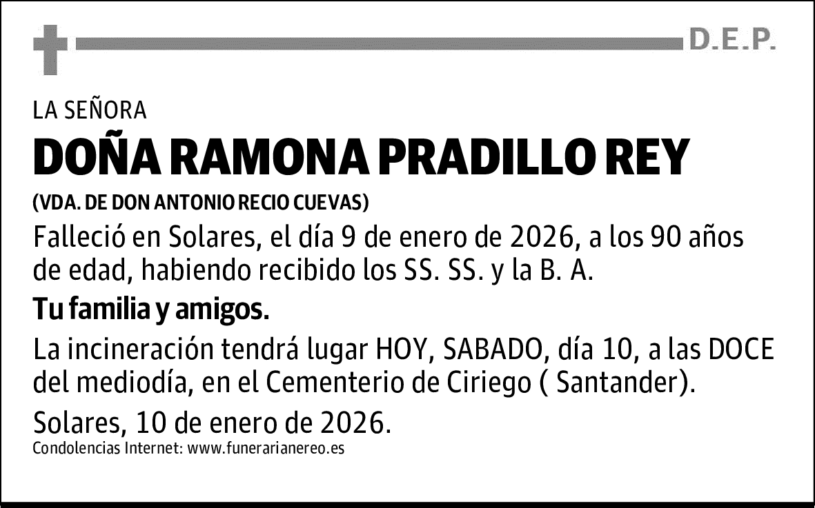DOÑA RAMONA PRADILLO REY