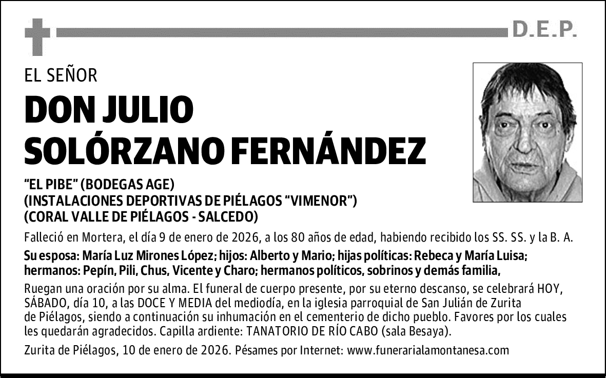 DON JULIO SOLÓRZANO FERNÁNDEZ