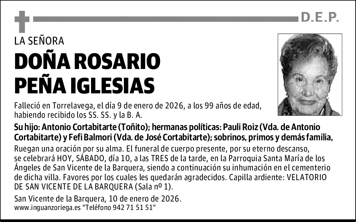 DOÑA ROSARIO PEÑA IGLESIAS