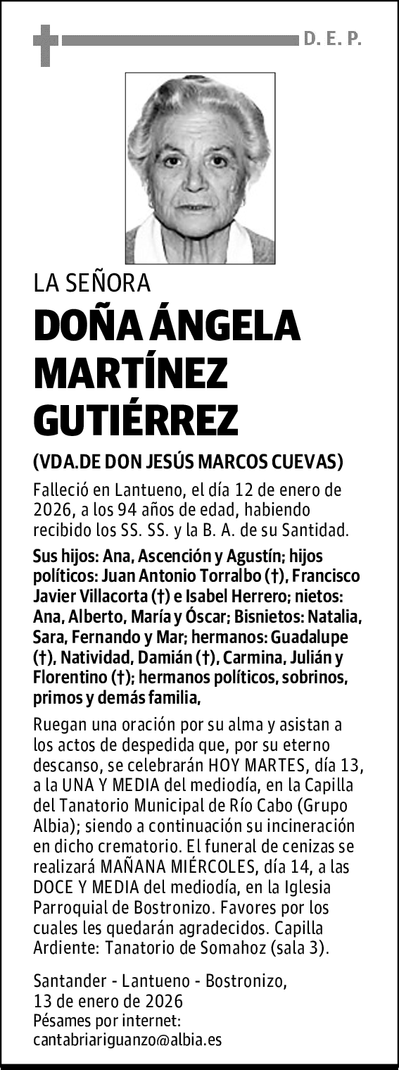 DOÑA ÁNGELA MARTÍNEZ GUTIÉRREZ