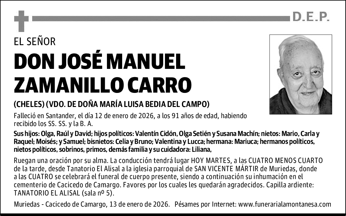DON JOSÉ MANUEL ZAMANILLO CARRO