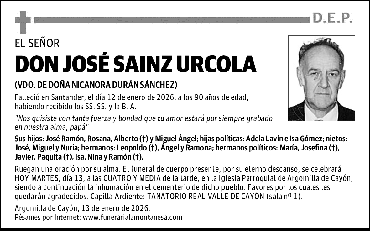DON JOSÉ SAINZ URCOLA