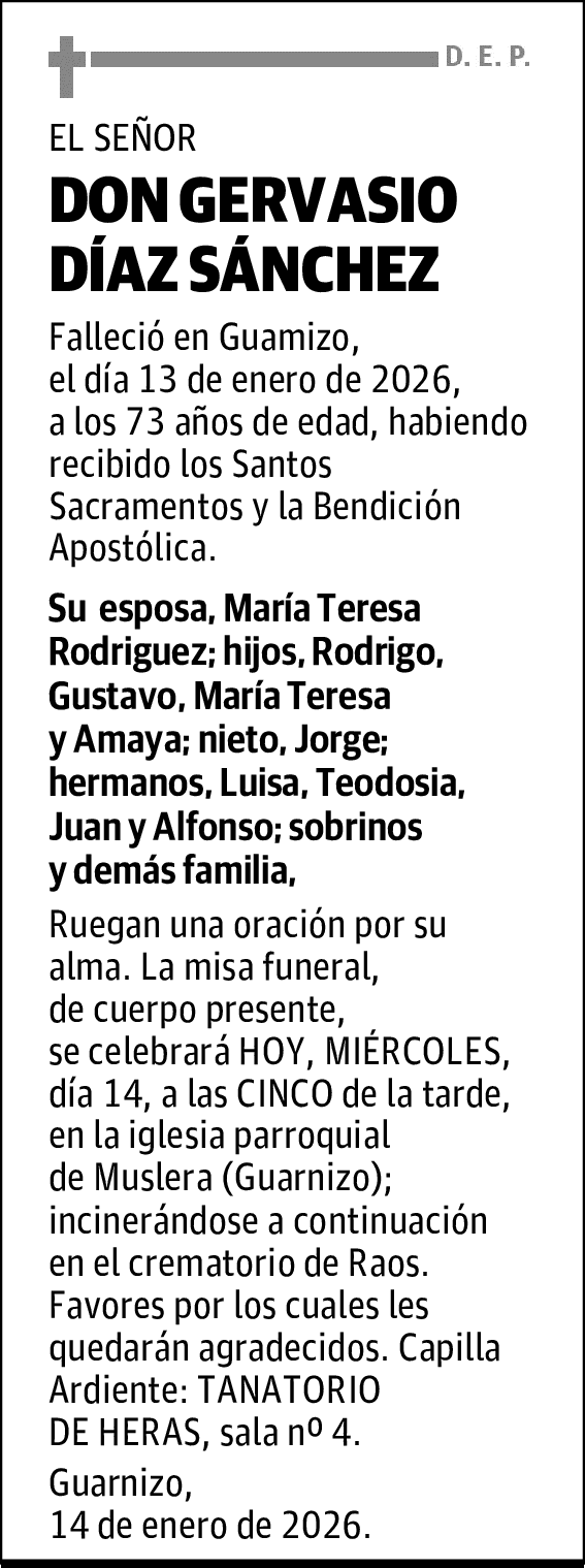 DON GERVASIO DÍAZ SÁNCHEZ