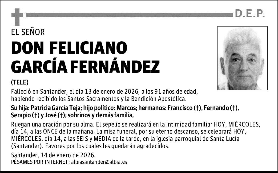 DON FELICIANO GARCÍA FERNÁNDEZ
