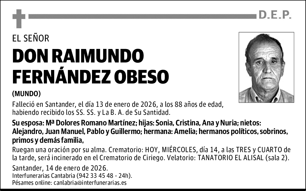 DON RAIMUNDO FERNÁNDEZ OBESO