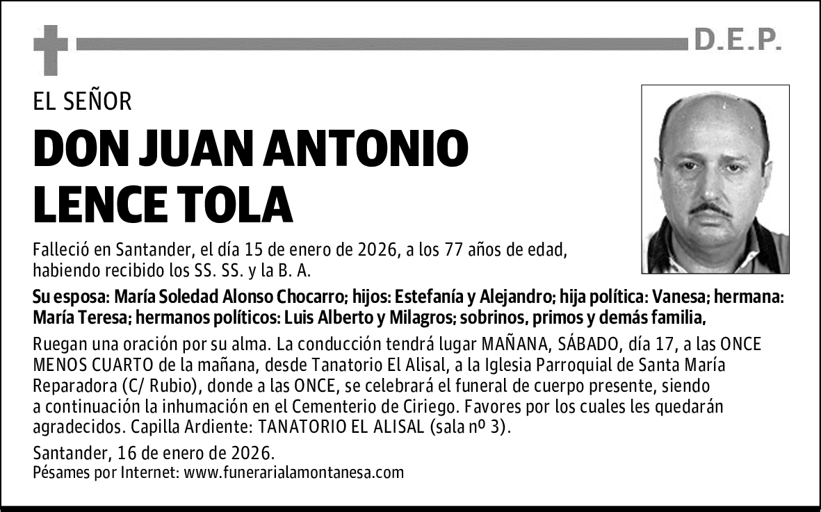 DON JUAN ANTONIO LENCE TOLA