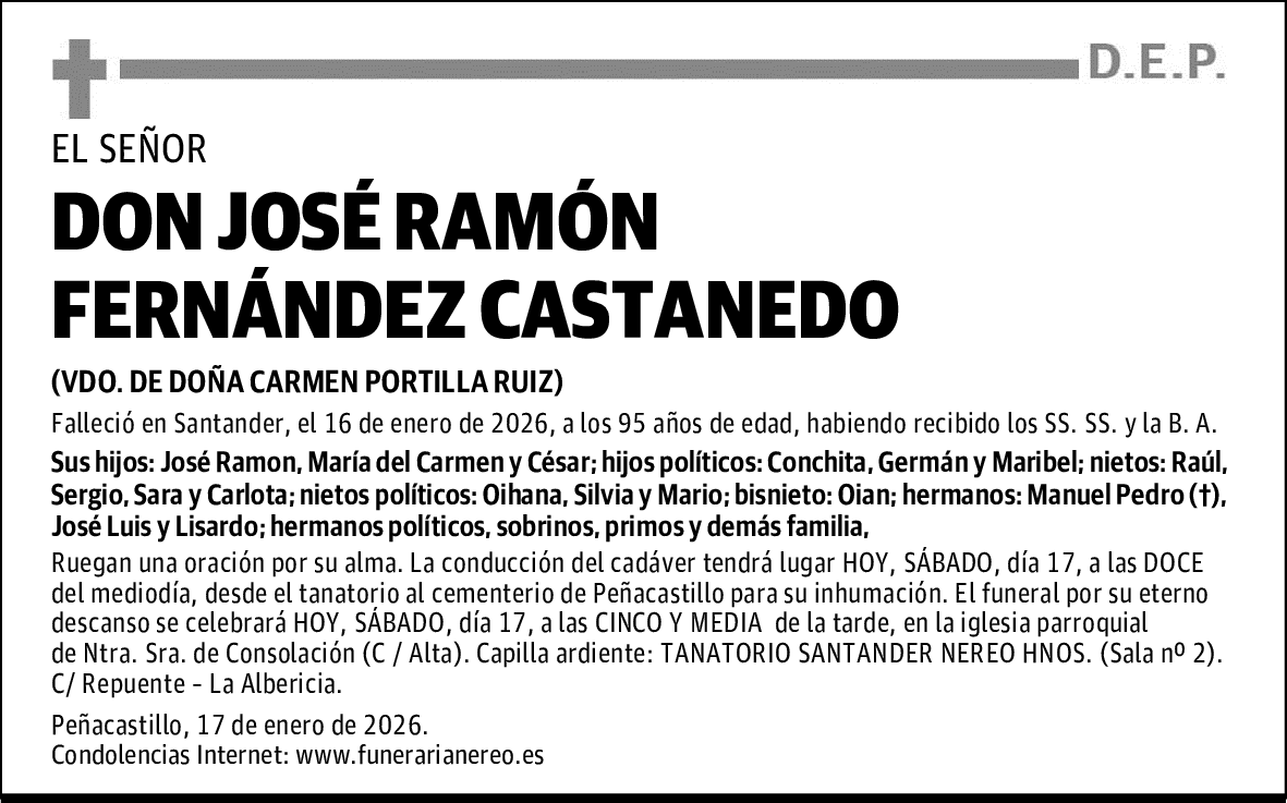 DON JOSÉ RAMÓN FERNÁNDEZ CASTANEDO